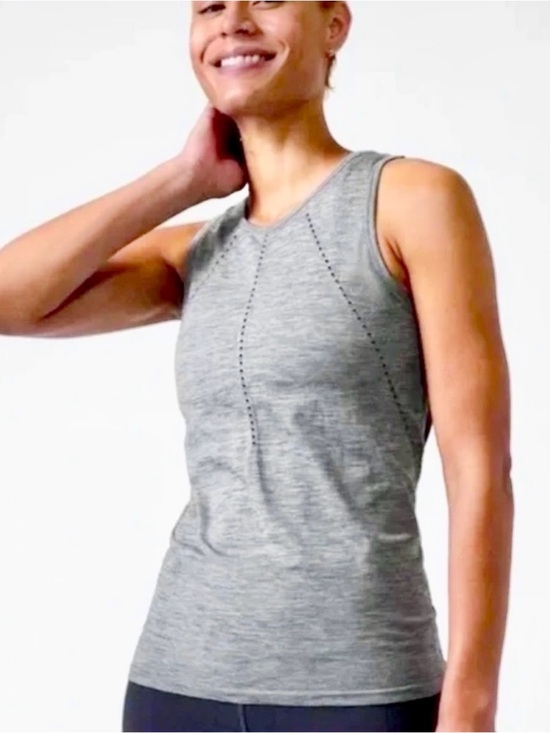 Athleta Tops - Athleta Foothill Seamless Split Back Tank Top, Heather Gray, Large